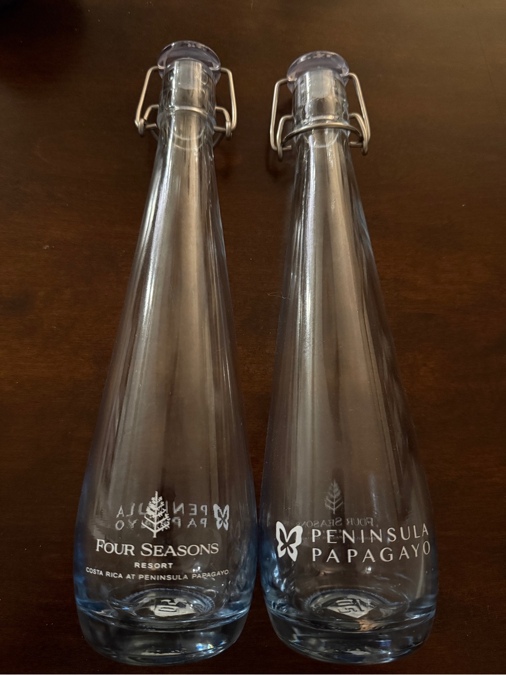 Clear Glass Water Bottle - Set of 2